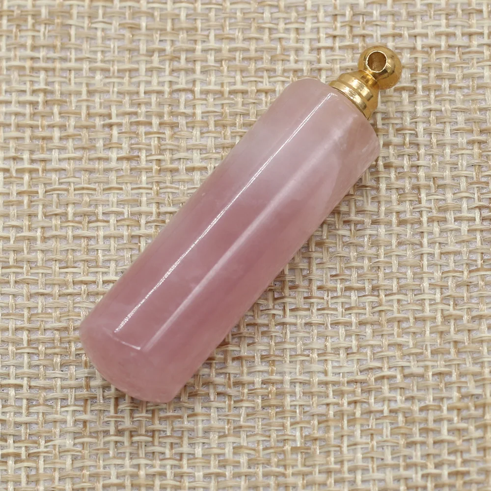 Natural Rose Quartzs Perfume Bottle Pendant Cylindrical Shape Oil Diffuser Pendant Charms for Making Necklace Gift 12x45mm
Natural Rose Quartzs Perfume Bottle Pendant Cylindrical Shape Oil Diffuser Pendant Charms for Making Necklace Gift 12x45mm
