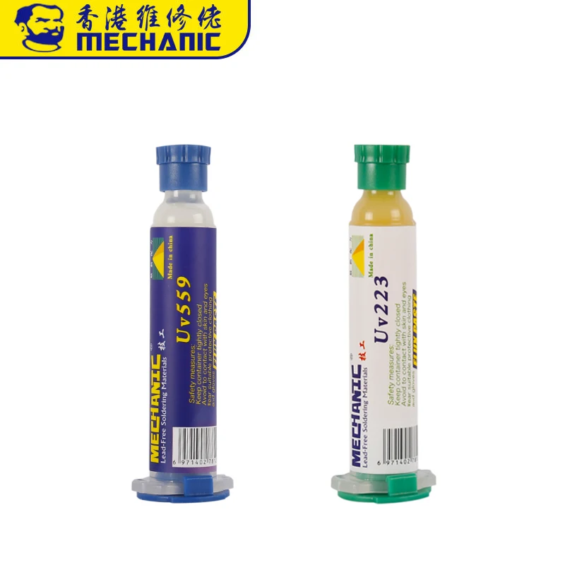 Mechanic NO-Clean Solder Flux Soldering Paste 10CC UV223 UV559 LEAD-FREE Solder Welding Fluxes PCB BGA Rework Tools
Mechanic NO-Clean Solder Flux Soldering Paste 10CC UV223 UV559 LEAD-FREE Solder Welding Fluxes PCB BGA Rework Tools