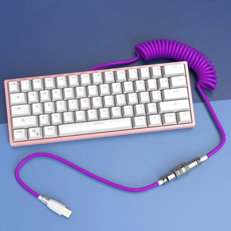 1Pc Dropshipping Coiled Type C USB Cable For Mechanical Keyboard Aviator Connector Spiral Paracord With Sleeve
1Pc Dropshipping Coiled Type C USB Cable For Mechanical Keyboard Aviator Connector Spiral Paracord With Sleeve