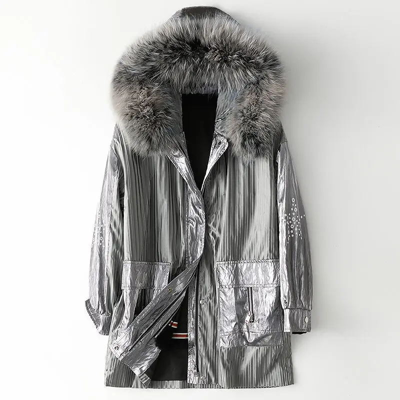 Silver Real Rex Rabbit Fur Liner Parkas Women's Real Racoon Fur Collar Hooded Coats Female Winter Fur Liner Warm Parkas wy455
Silver Real Rex Rabbit Fur Liner Parkas Women's Real Racoon Fur Collar Hooded Coats Female Winter Fur Liner Warm Parkas wy455