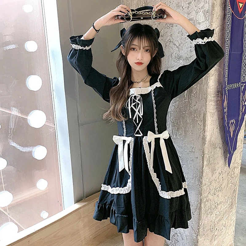 Vintage Gothic Dress Girl Patchwork Black Sexy Mini Dress Japan Style Kawaii Clothes Spring Summer Dresses for Women
Vintage Gothic Dress Girl Patchwork Black Sexy Mini Dress Japan Style Kawaii Clothes Spring Summer Dresses for Women