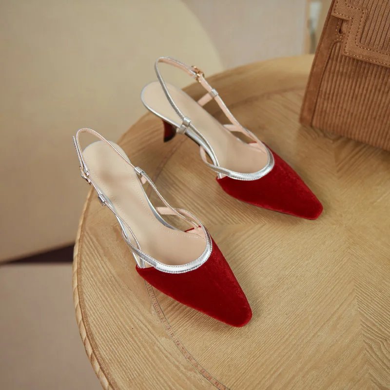 Krazing Pot velvet shoes thin high heel summer candy color pointed toe dress buckle straps slingback European design sandals L27
Krazing Pot velvet shoes thin high heel summer candy color pointed toe dress buckle straps slingback European design sandals L27