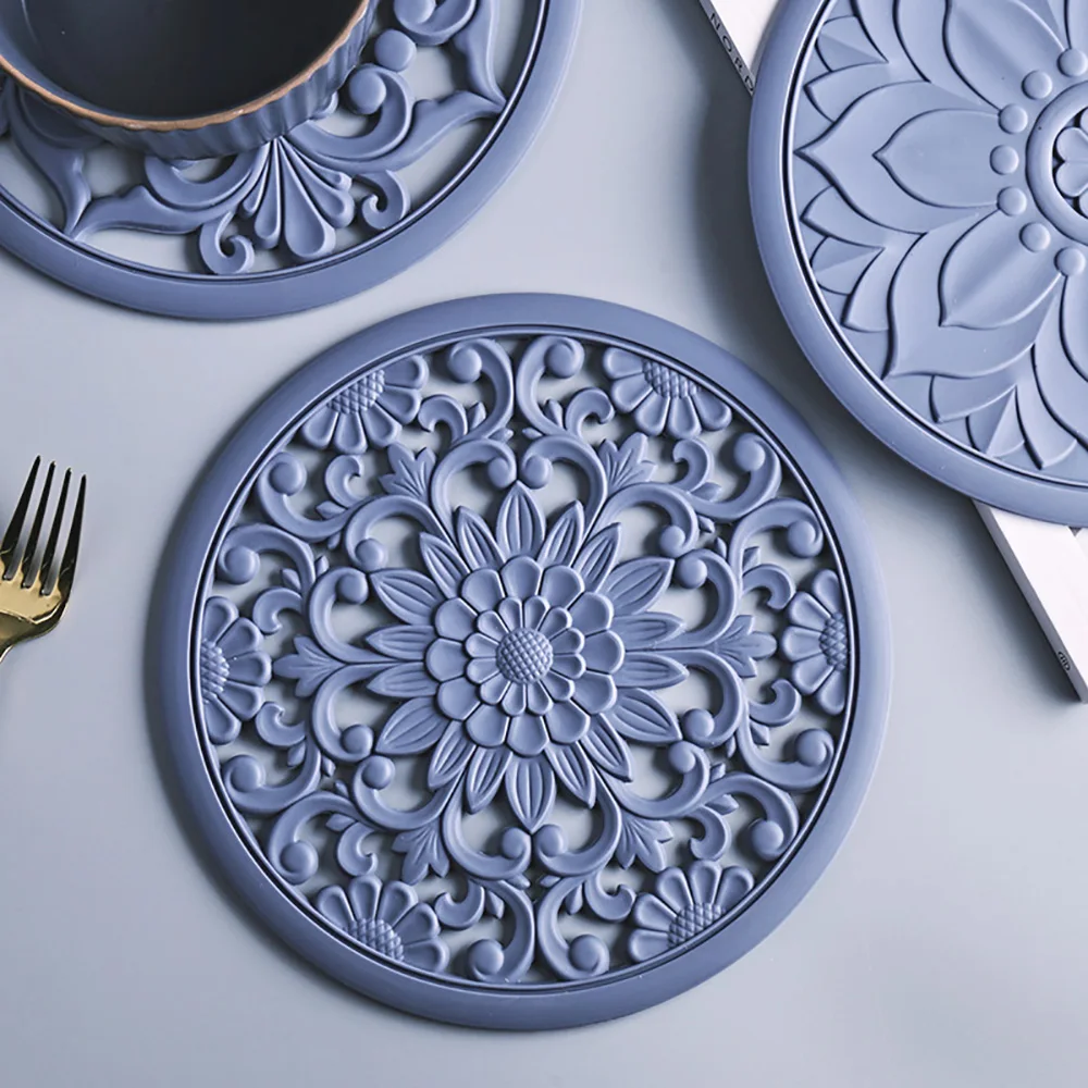 3pcs/set 20cm Round 3D Embroider Silicone Placemat Tableware Oil Resistant Heat Insulation Tablemat Coaster Kitchen Utensils
3pcs/set 20cm Round 3D Embroider Silicone Placemat Tableware Oil Resistant Heat Insulation Tablemat Coaster Kitchen Utensils
