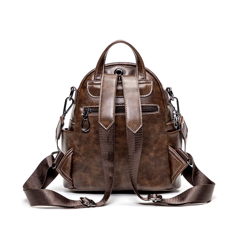 Fashion anti-theft backpack women's spring 2021 new and easy to take retro oil wax leather leisure travel bag
Fashion anti-theft backpack women's spring 2021 new and easy to take retro oil wax leather leisure travel bag