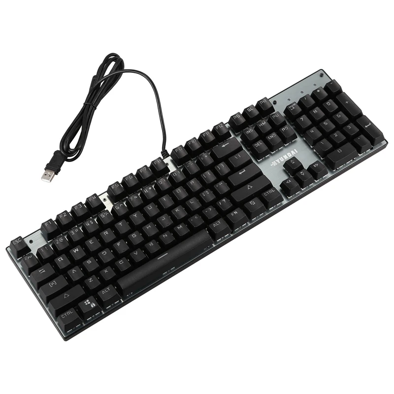USB Проводная Механическая игровая клавиатура, зеленая ось, переключатель, подсветка, клавиатура, 104 колпачка клавиш для игр
USB Проводная Механическая игровая клавиатура, зеленая ось, переключатель, подсветка, клавиатура, 104 колпачка клавиш для игр