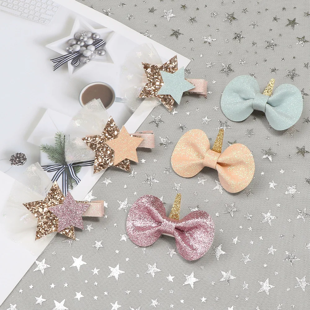 Glitter Unicorn Hair Accessories Children Hair Pins Shiny Pink Bow Star Hair Pin 2021 New Baby Barrettes Hairclip Girls BB Clips
Glitter Unicorn Hair Accessories Children Hair Pins Shiny Pink Bow Star Hair Pin 2021 New Baby Barrettes Hairclip Girls BB Clips