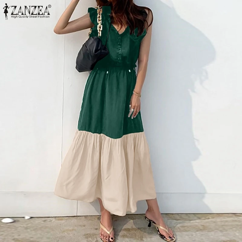 Casual Patchwork Vestidos Women's Sundress Casual Loose Robe Femme Elegant Stylish Dresses 2022 ZANZEA Women Work OL Long Dress
Casual Patchwork Vestidos Women's Sundress Casual Loose Robe Femme Elegant Stylish Dresses 2022 ZANZEA Women Work OL Long Dress
