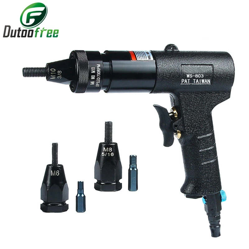 Pneumatic Rivet Nut Gun Automatic Rivet Nut Pull Setter Riveters Riveting Nuts Rivnut Tool For M3 M4 M5 M6 M8 M10 M12
Pneumatic Rivet Nut Gun Automatic Rivet Nut Pull Setter Riveters Riveting Nuts Rivnut Tool For M3 M4 M5 M6 M8 M10 M12