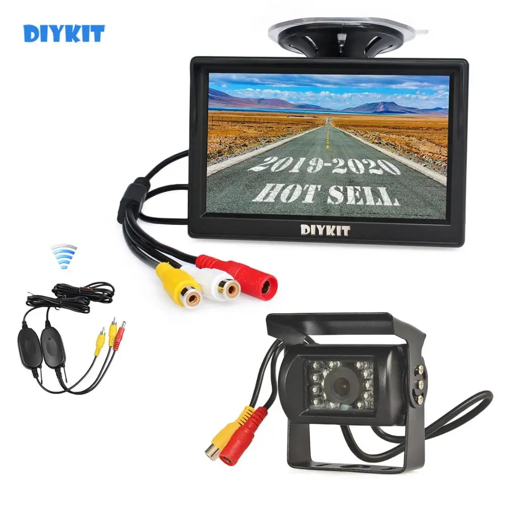 DIYKIT беспроводной 5-дюймовый ЖК-дисплей, автомобильный монитор заднего вида Водонепроницаемый ПЗС, резервная камера заднего вида для автомо...
DIYKIT беспроводной 5-дюймовый ЖК-дисплей, автомобильный монитор заднего вида Водонепроницаемый ПЗС, резервная камера заднего вида для автомо...