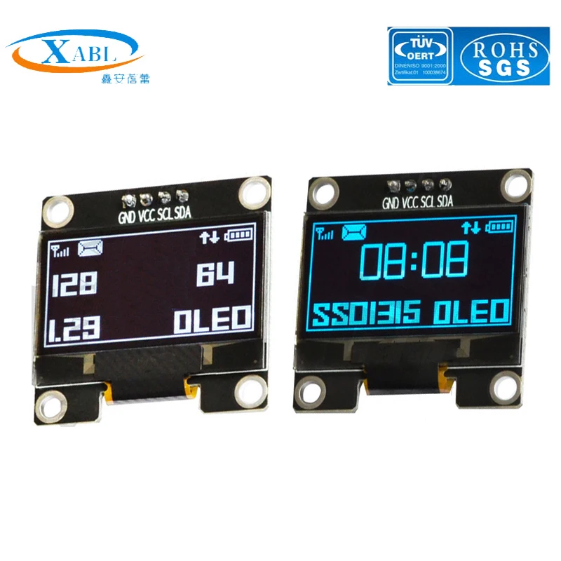 

XABL 1.29 Inch OLED Module Resolution 128*64P OLED Display Module SSD1315 Compatible SSD1306 4Pin PM Material