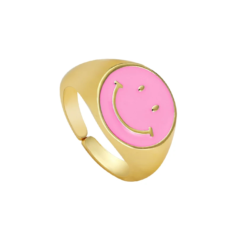 New Multicolor Enamel Smile Round Rings For Women Individuality Adjustable Opening Smiling Face Rings Fashion Jewelry Gift 2021
New Multicolor Enamel Smile Round Rings For Women Individuality Adjustable Opening Smiling Face Rings Fashion Jewelry Gift 2021