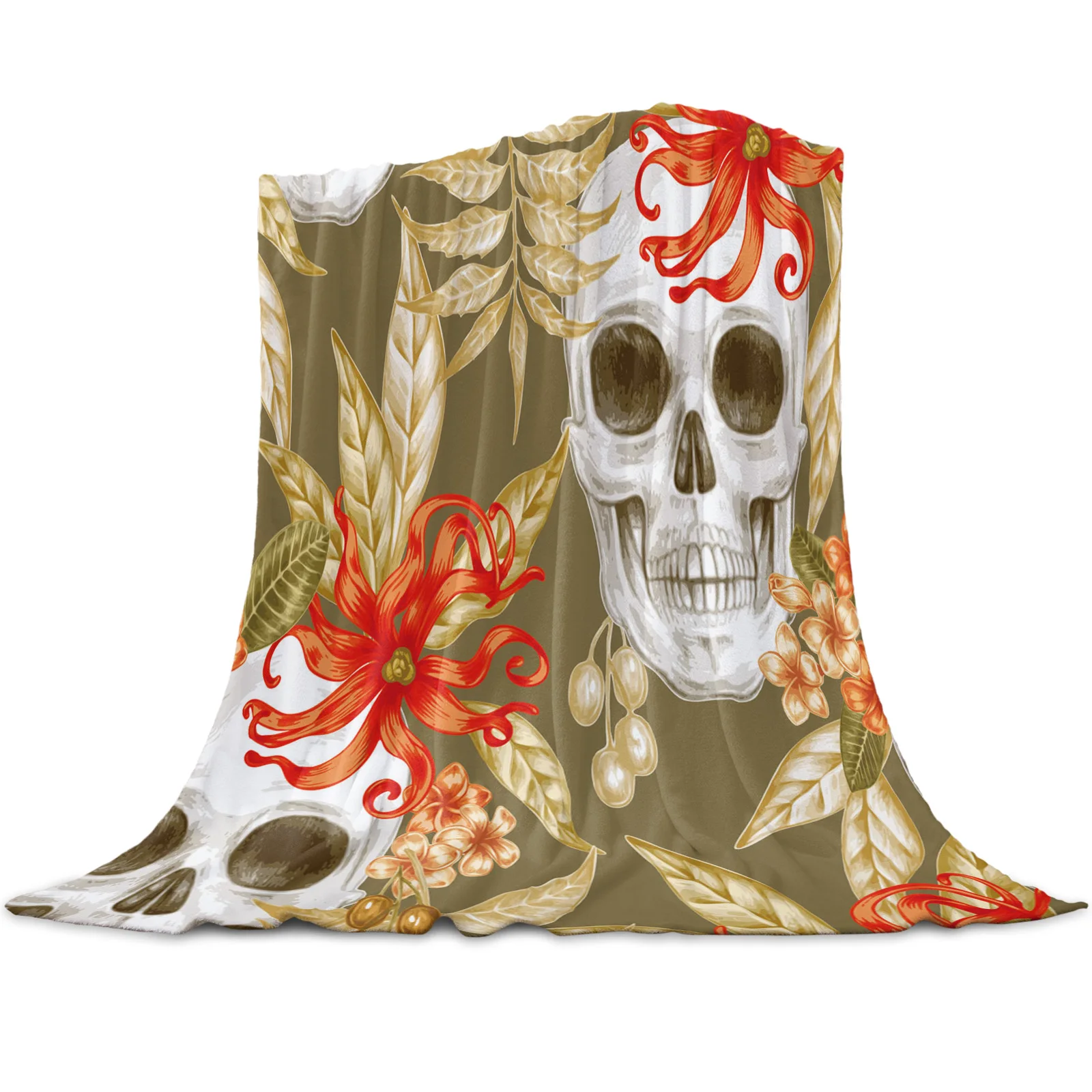 Skull And Flower Halloween Horror Throw Blanket for Sofa Christmas Decoration Bedspread Portable Microfiber Flannel Blanket
Skull And Flower Halloween Horror Throw Blanket for Sofa Christmas Decoration Bedspread Portable Microfiber Flannel Blanket