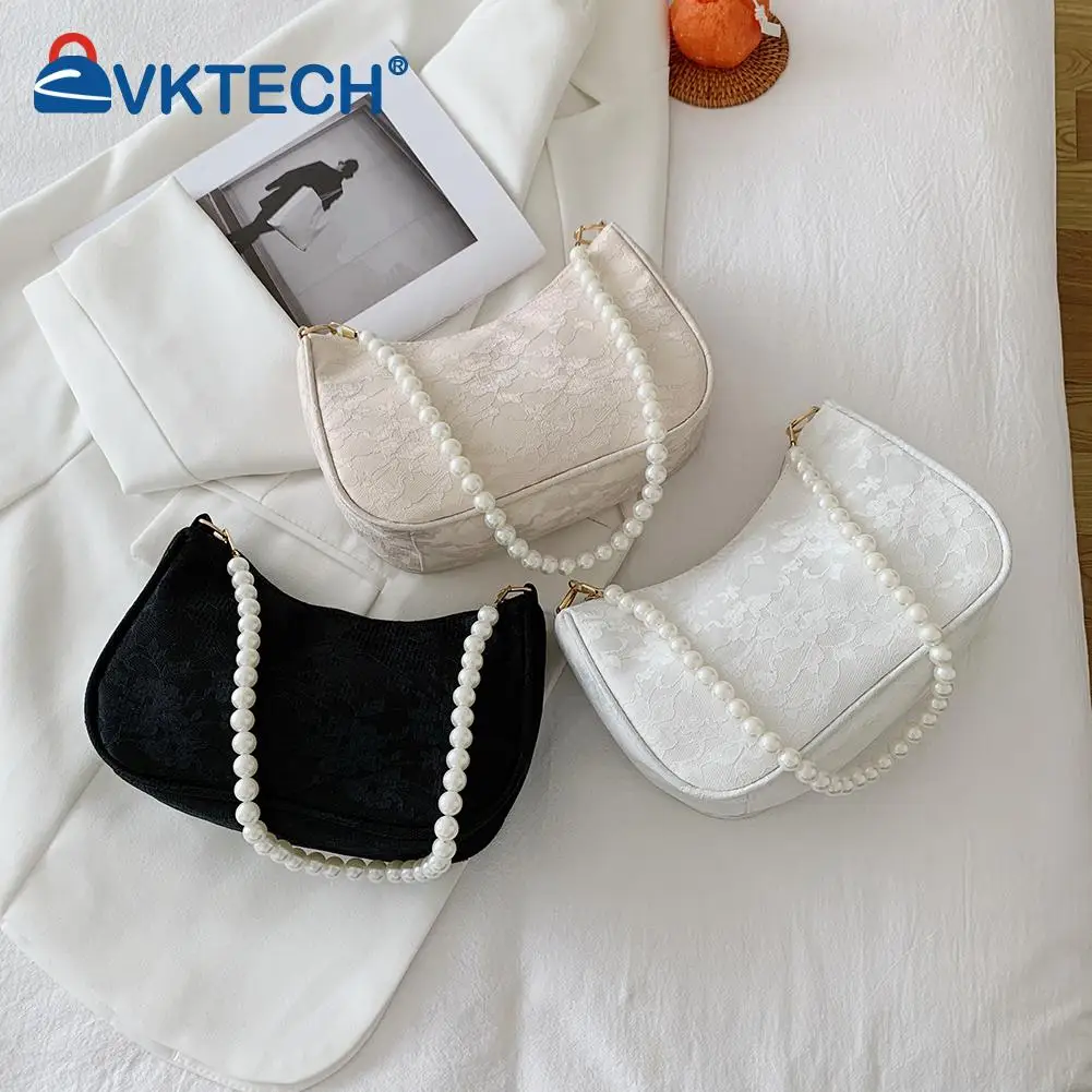 Retro Jacquard Lace Bag Shoulder Underarm Women Pearl Chain Solid Color Underarm All-match Fashion High Street Shopping Bag
Retro Jacquard Lace Bag Shoulder Underarm Women Pearl Chain Solid Color Underarm All-match Fashion High Street Shopping Bag