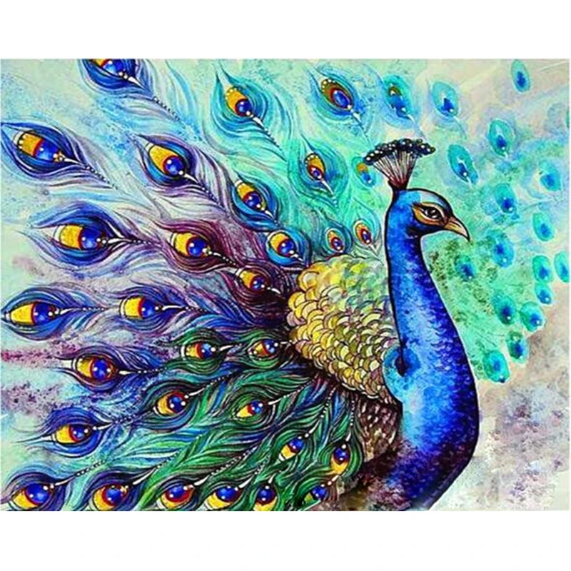 Painting By Numbers 40x50 50x65cm peacock Open screen Animal Canvas Wedding Decoration Art picture Gift
Painting By Numbers 40x50 50x65cm peacock Open screen Animal Canvas Wedding Decoration Art picture Gift