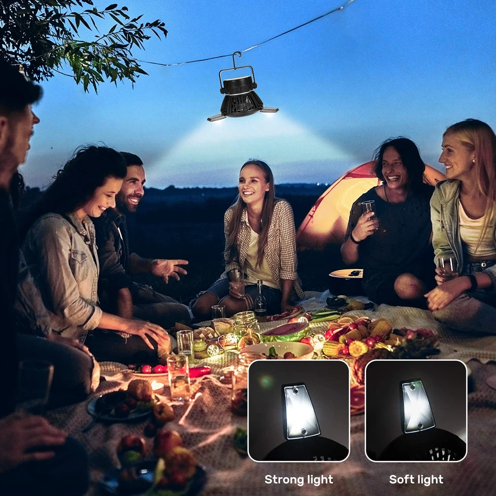 Solar Camping Fan 5000mAh USB Rechargeable 4 Speeds With LED Light Camping Tent Fan For Beach Hiking Home Office Car
Solar Camping Fan 5000mAh USB Rechargeable 4 Speeds With LED Light Camping Tent Fan For Beach Hiking Home Office Car
