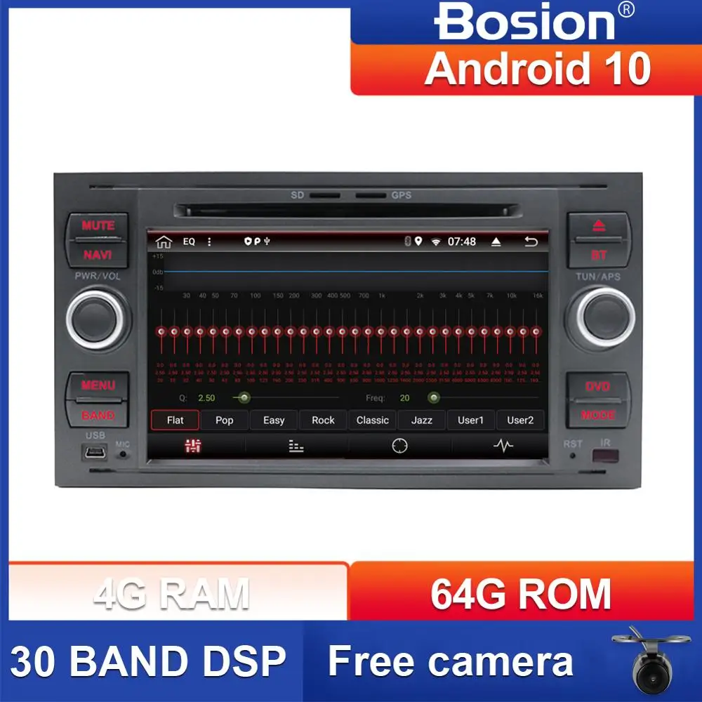 Автомобильный радиоприемник PX6 DSP Android10 2din GPS DVD для Ford Focus 2 Fiesta Mondeo 4 C-Max S-Max Fusion Transit
