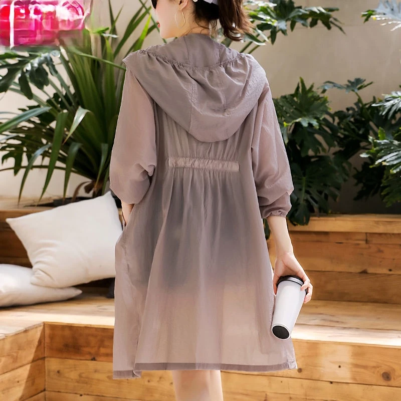 Plus Size Hooded Sun Protection Clothing Summer Clothes 2021 New Trendy Womens Korean Sunscreen Women Jacket UV Thin Coat Y202
Plus Size Hooded Sun Protection Clothing Summer Clothes 2021 New Trendy Womens Korean Sunscreen Women Jacket UV Thin Coat Y202
