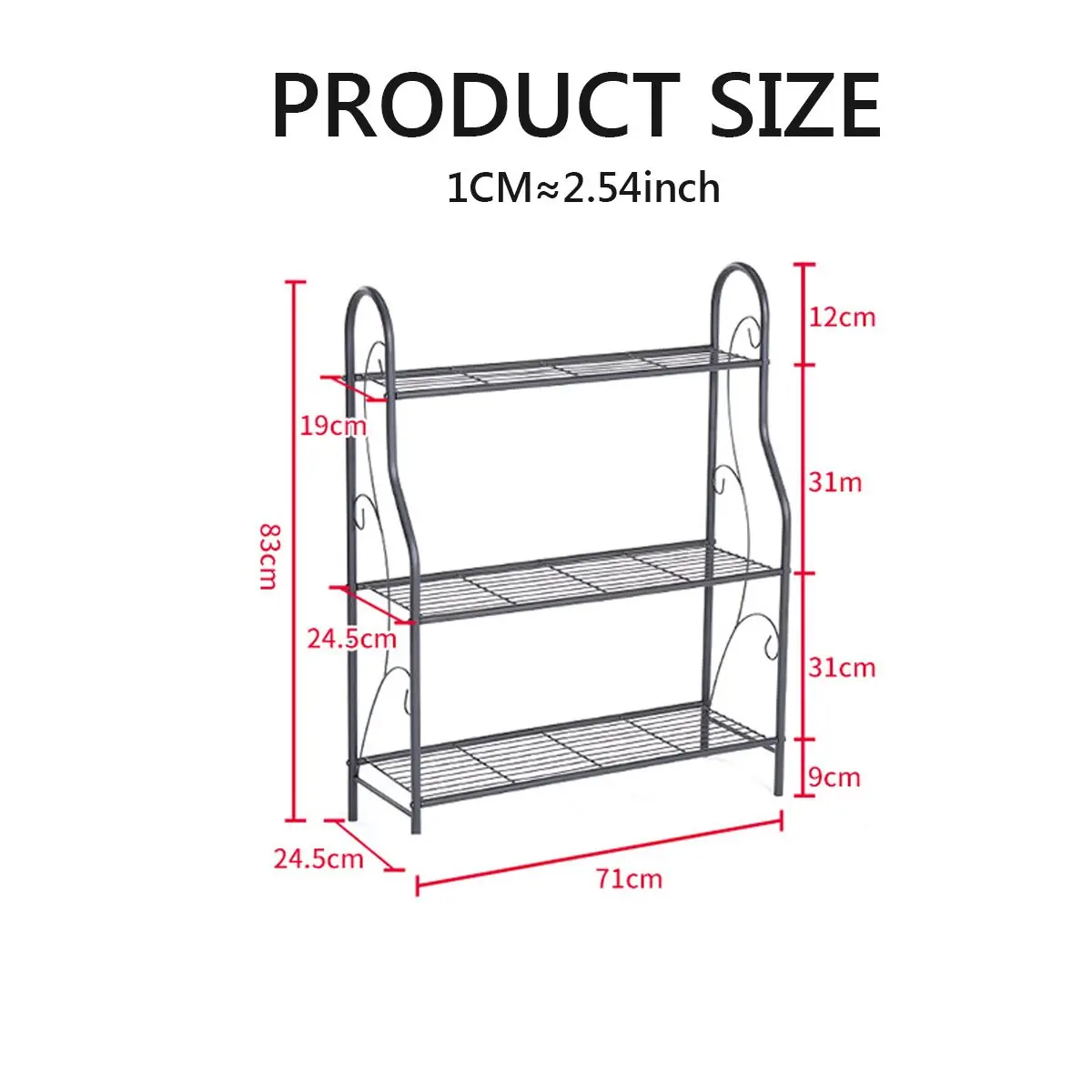 3 layers Iron Outdoor Garden Plant Shelves Storage Shelf Simple Assembly Removable Bedroom Flower Pot Iron Rack for Balcony
3 layers Iron Outdoor Garden Plant Shelves Storage Shelf Simple Assembly Removable Bedroom Flower Pot Iron Rack for Balcony
