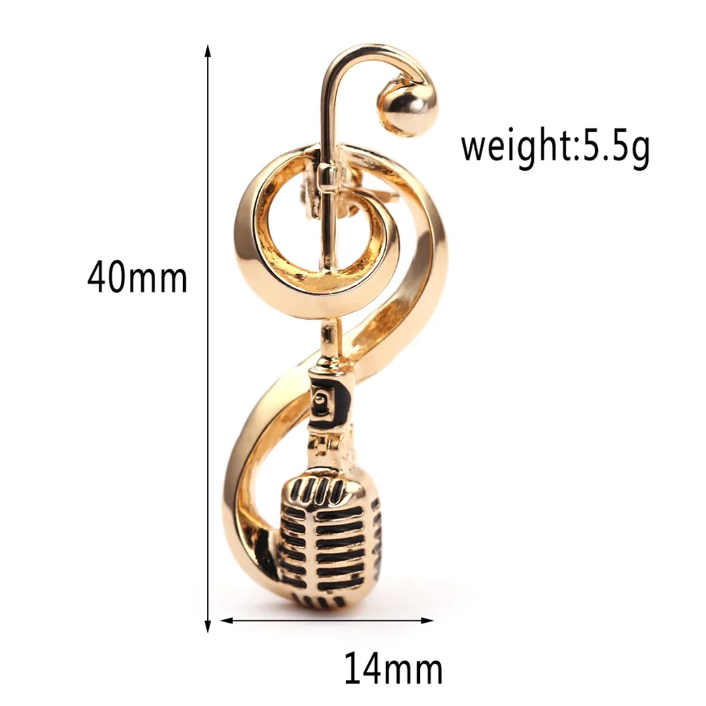 ZXMJ Alloy Gold Color Microphone Music Note Brooch Pin Singer Club Rock Jewelry Metal Badges New Year's Gifts For Women Men
ZXMJ Alloy Gold Color Microphone Music Note Brooch Pin Singer Club Rock Jewelry Metal Badges New Year's Gifts For Women Men