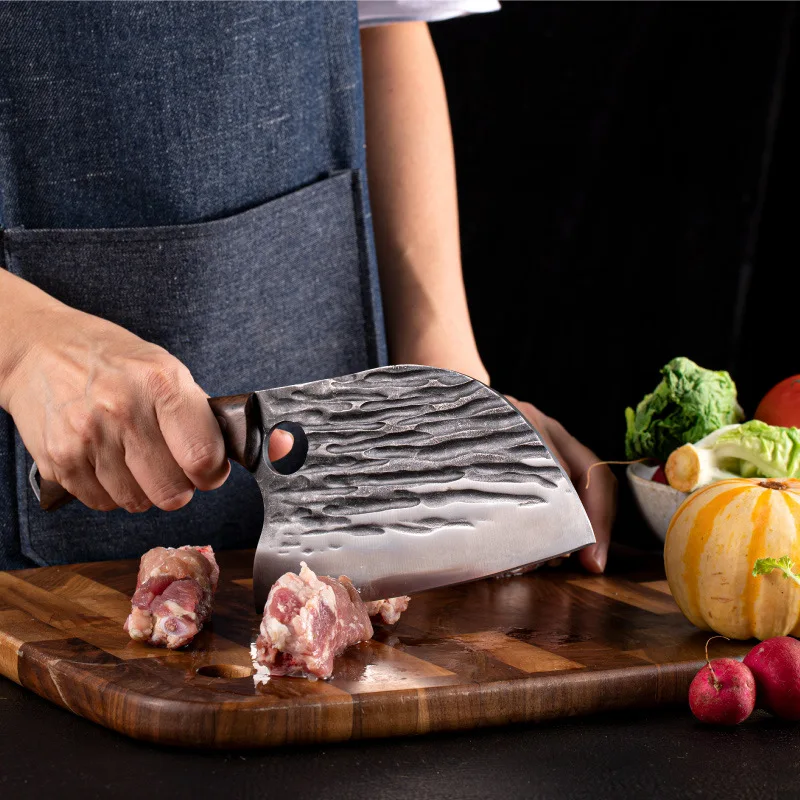 Longquan forging hammered vegetable knife household stainless steel chopper kitchen chicken goose sliced vegetables cut meat
Longquan forging hammered vegetable knife household stainless steel chopper kitchen chicken goose sliced vegetables cut meat