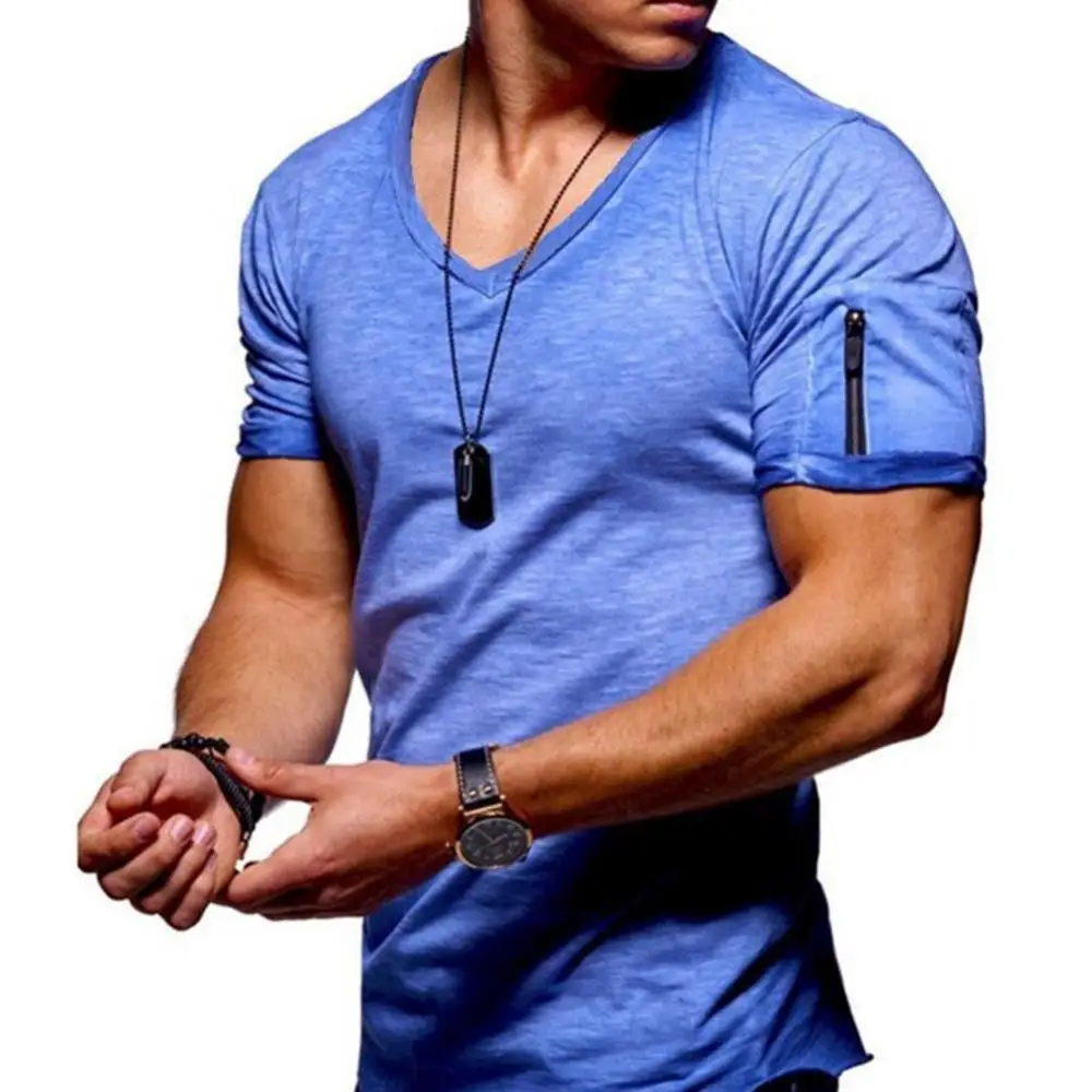 Fashion Tops For men Summer Men Solid Color Zip Pocket V Neck Short Sleeve T-shirt Fit Plus Size Tee Top Sportwear Workout Tees
Fashion Tops For men Summer Men Solid Color Zip Pocket V Neck Short Sleeve T-shirt Fit Plus Size Tee Top Sportwear Workout Tees