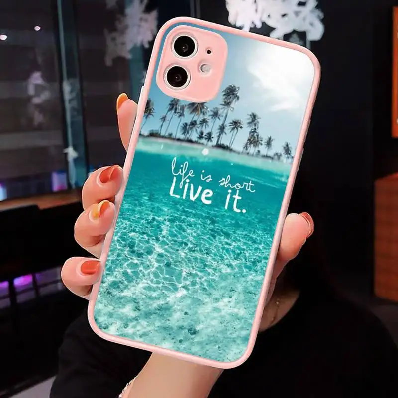 Phone Case For iPhone 12 11 Mini Pro XR XS Max 7 8 Plus X Travel mountain sea beach quotes Matte transparent Pink Cover
Phone Case For iPhone 12 11 Mini Pro XR XS Max 7 8 Plus X Travel mountain sea beach quotes Matte transparent Pink Cover