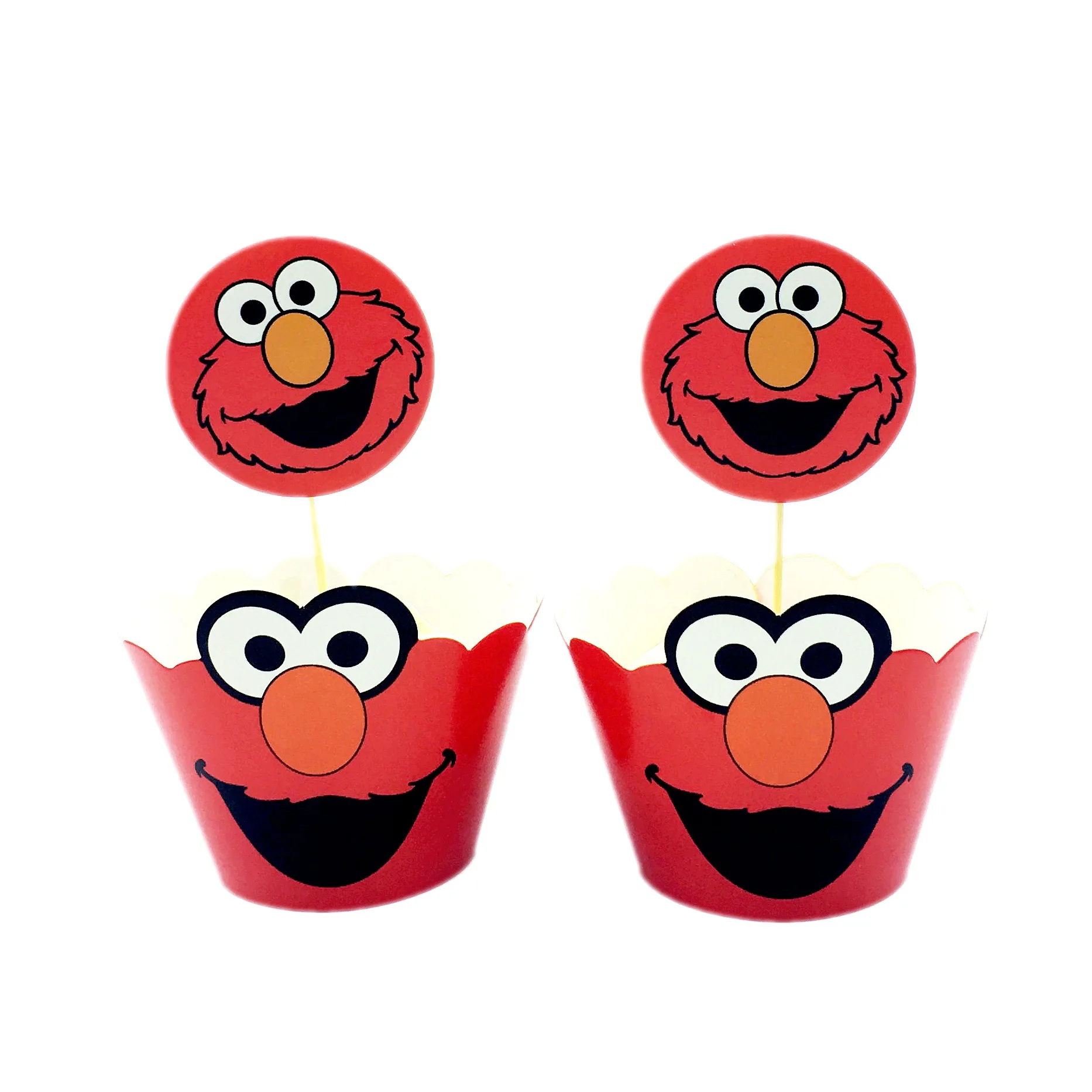 Топпер Elmo для упаковки тортов Улица Сезам набор одноразовой посуды детские