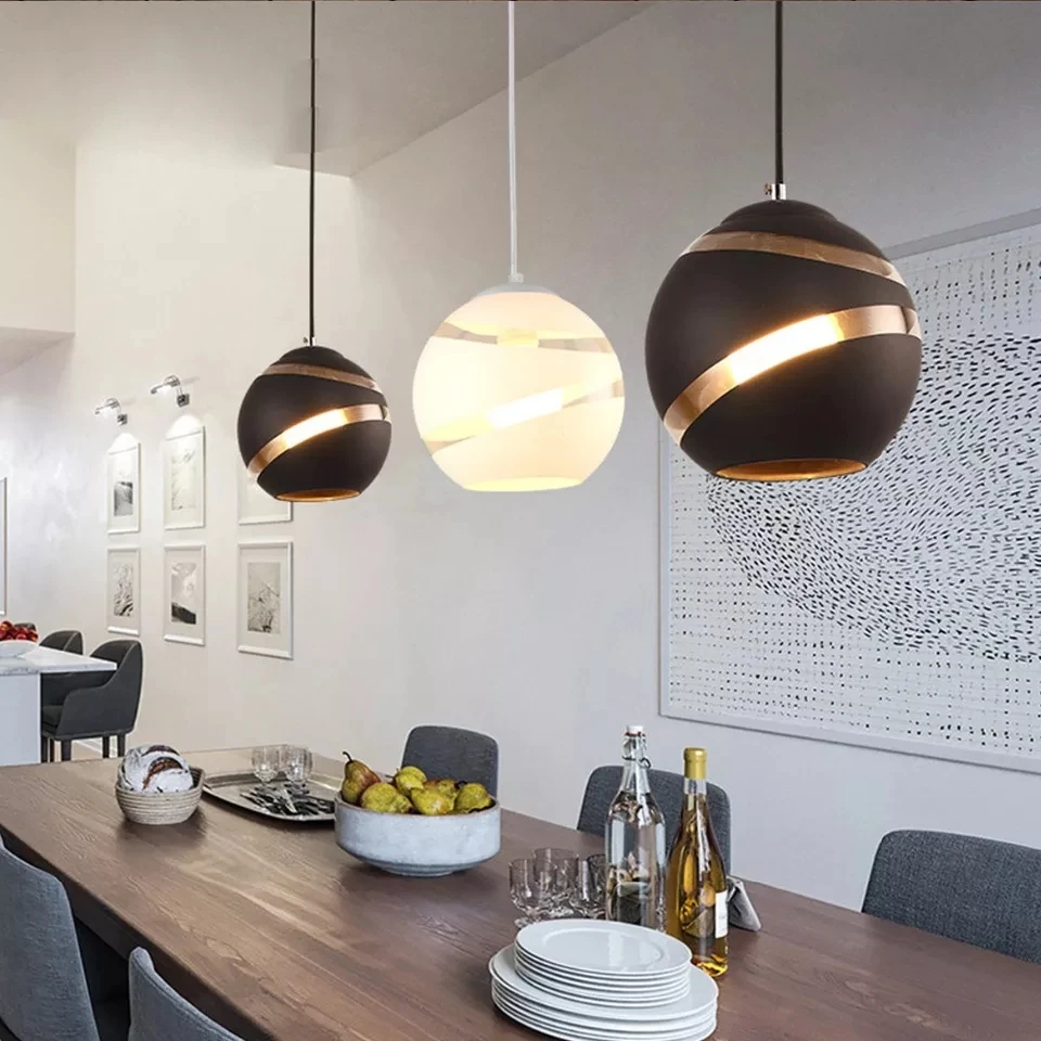Loft Industrial Nordic Retro Simple LED Pendent Lamp Black White Glass Ball Ceiling Light For Restaurant Cafe Bar Dining Room
Loft Industrial Nordic Retro Simple LED Pendent Lamp Black White Glass Ball Ceiling Light For Restaurant Cafe Bar Dining Room