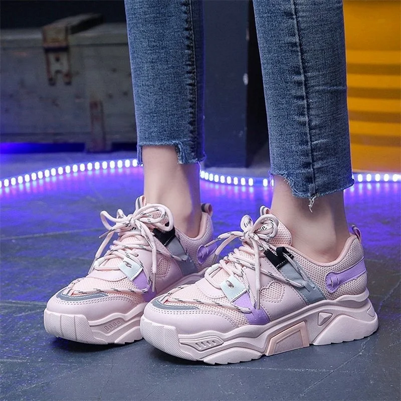 Trendy Student Casual Shoes Women 2021 New Autumn Fashion Sneakers Mesh Breathable All-match Thick-soled Women's Single Shoes
Trendy Student Casual Shoes Women 2021 New Autumn Fashion Sneakers Mesh Breathable All-match Thick-soled Women's Single Shoes