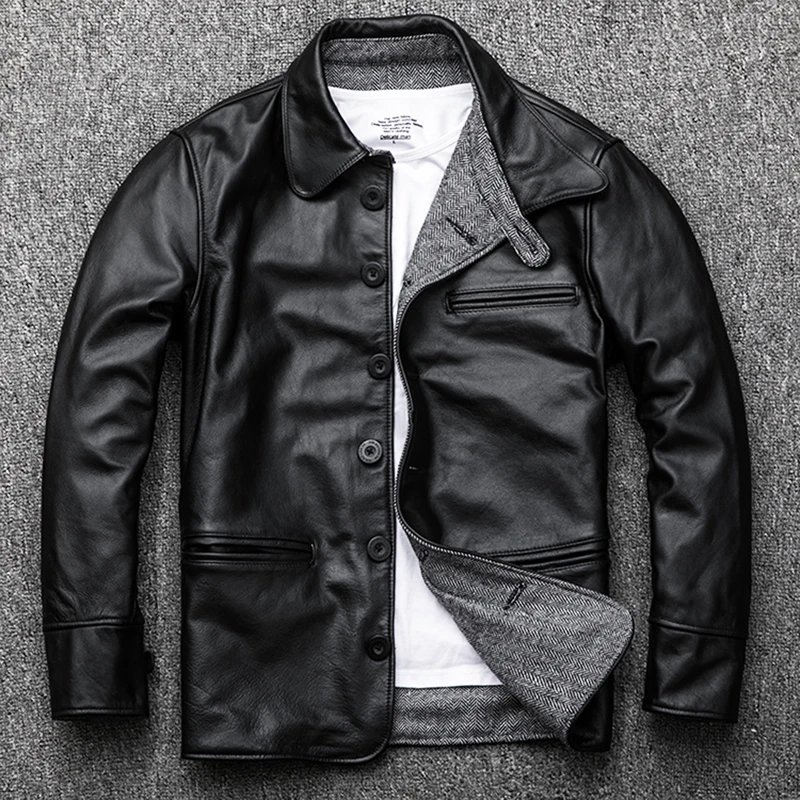 Genuine Jacket Men Autumn Cowhide Coat Short Slim Men's Cow Leather Jackets 2020 Chaqueta Cuero Hombre KJ1126
Genuine Jacket Men Autumn Cowhide Coat Short Slim Men's Cow Leather Jackets 2020 Chaqueta Cuero Hombre KJ1126