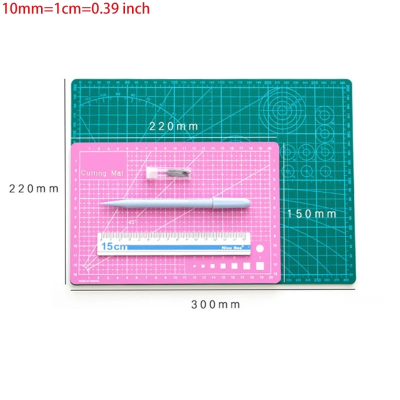 A5 Non-Slip Cutting Mat PVC Cutting Mat w/ Craft Knife Ruler Self-Healing Cutting Pads for Office School Cutting Board
A5 Non-Slip Cutting Mat PVC Cutting Mat w/ Craft Knife Ruler Self-Healing Cutting Pads for Office School Cutting Board
