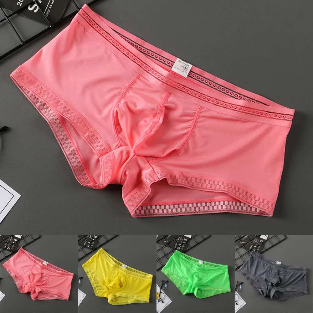 Men's Underwear Sexy Seamless Boxer Bulge Cup Pouch Panties Ice Silk Stretchy Lingerie Breathable Panties Male Shorts Underpants
Men's Underwear Sexy Seamless Boxer Bulge Cup Pouch Panties Ice Silk Stretchy Lingerie Breathable Panties Male Shorts Underpants