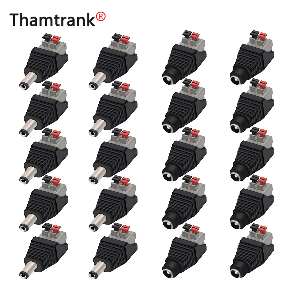 Male&Female 5.5X 2.1mm DC Power Male Female 5.5X 2.5mm Connector Adapter Plug Cable Pressed connected for LED Strips 12V
Male&Female 5.5X 2.1mm DC Power Male Female 5.5X 2.5mm Connector Adapter Plug Cable Pressed connected for LED Strips 12V