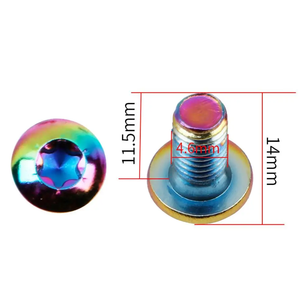12Pcs Bicycle Brake Disc Screws Bicycle Disc Brake Rotor Torx Bolts Water Bottle Bike Accessory Colorful Cage Rack Screws
12Pcs Bicycle Brake Disc Screws Bicycle Disc Brake Rotor Torx Bolts Water Bottle Bike Accessory Colorful Cage Rack Screws
