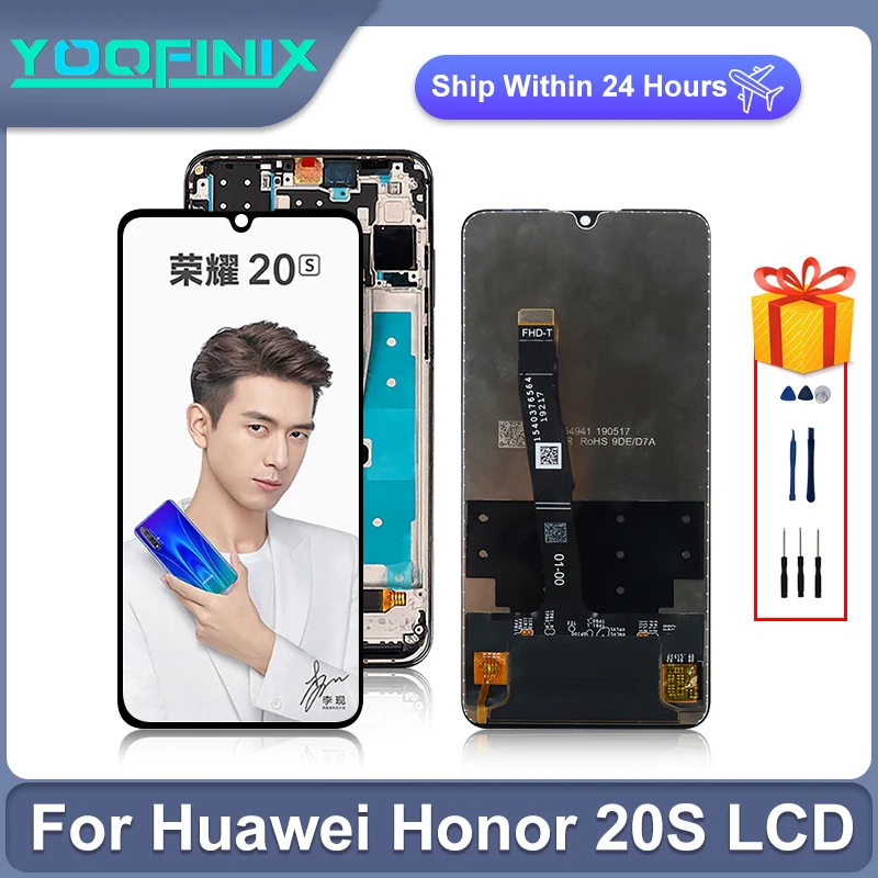 6.26" Original For Huawei Honor 20S LCD Touch Screen Digitizer Replacement Parts For Honor 20S Display LCD YAL-AL50
6.26" Original For Huawei Honor 20S LCD Touch Screen Digitizer Replacement Parts For Honor 20S Display LCD YAL-AL50