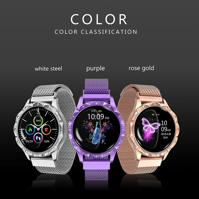 Round Smart Bracelet for Women Waterproof Blood Pressure Heart Rate Measuring SGA998
Round Smart Bracelet for Women Waterproof Blood Pressure Heart Rate Measuring SGA998
