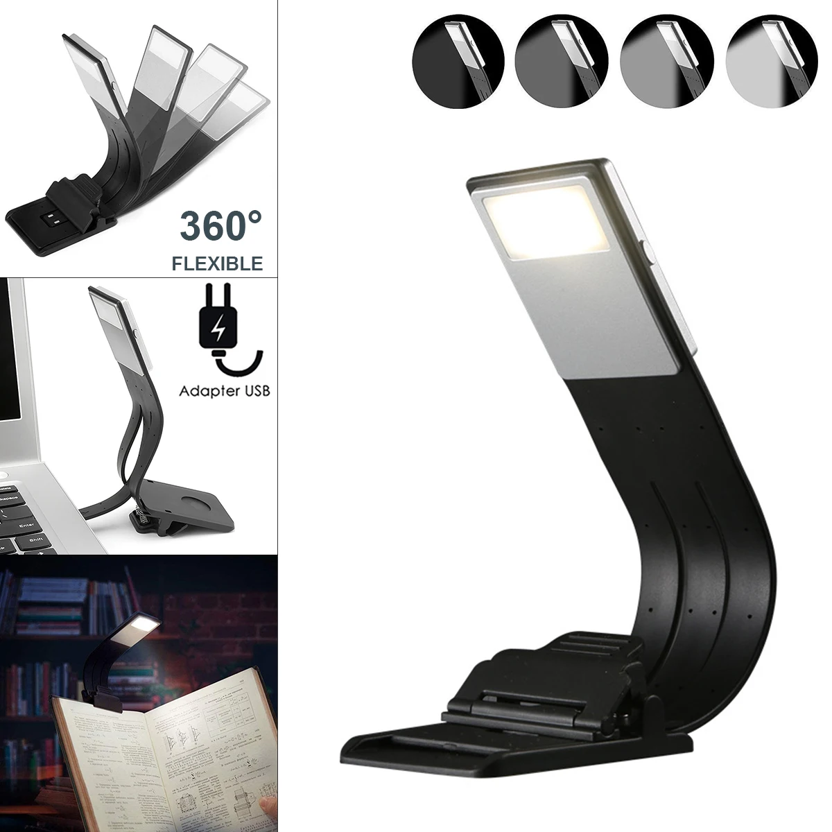Rechargeable LED E-book Light Adjustable Bendable Built-in USB Cable Easy Charge Flexible Clip on Reading Light for Books in Bed
Rechargeable LED E-book Light Adjustable Bendable Built-in USB Cable Easy Charge Flexible Clip on Reading Light for Books in Bed
