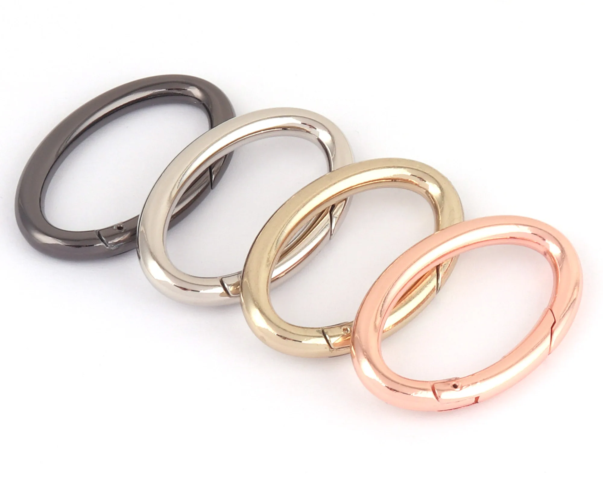 38mm Rose Gold Round Ring Gate Oval Spring Snap Ring O Rings,Metal Purse Clasp Webbing Hook Bag Buckle For Handbag 4Pcs
38mm Rose Gold Round Ring Gate Oval Spring Snap Ring O Rings,Metal Purse Clasp Webbing Hook Bag Buckle For Handbag 4Pcs