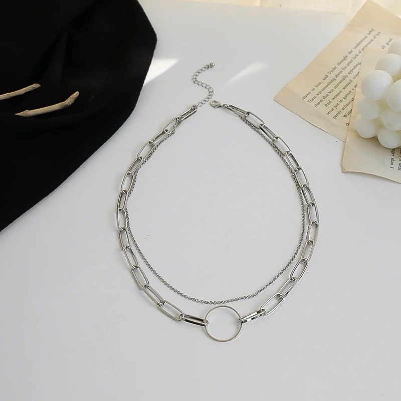 Bohemia Metal Geometry Contracted Double Chain Necklace Punk Club Party Clavicle Pendant Necklaces Women Banquet Jewelry Girl
Bohemia Metal Geometry Contracted Double Chain Necklace Punk Club Party Clavicle Pendant Necklaces Women Banquet Jewelry Girl