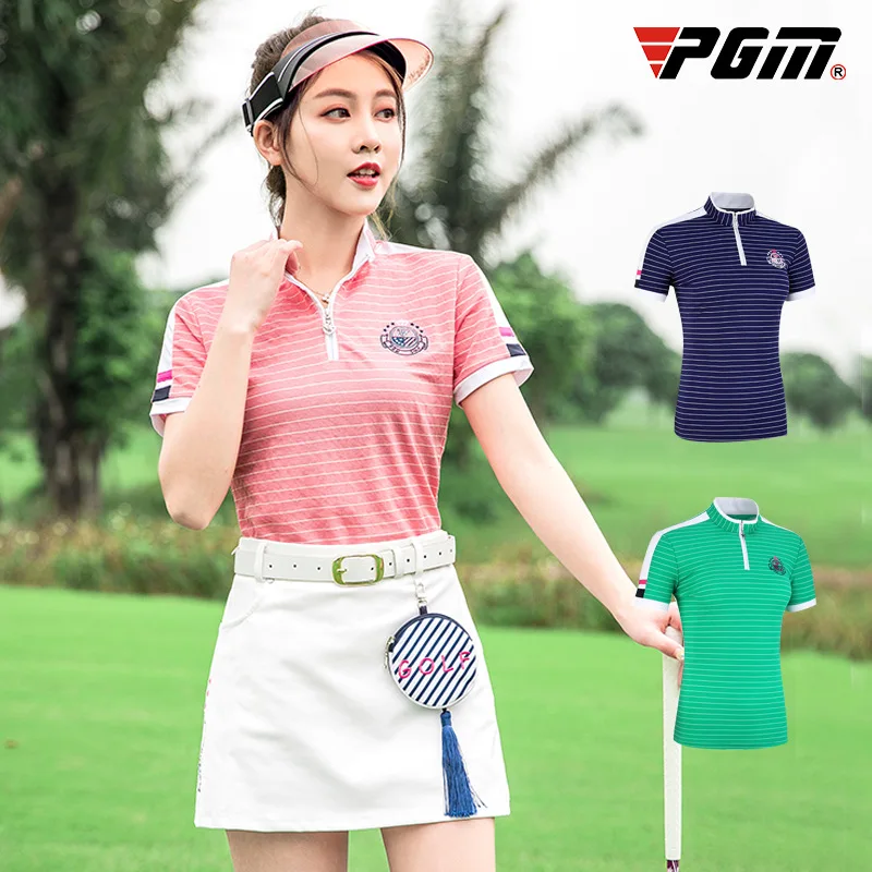 PGM Women Fitted Shirt Summer Shorts Sleeved T Shirts Ladies Striped Slim Training Shirt Turn Down Collar Sportswear
PGM Women Fitted Shirt Summer Shorts Sleeved T Shirts Ladies Striped Slim Training Shirt Turn Down Collar Sportswear