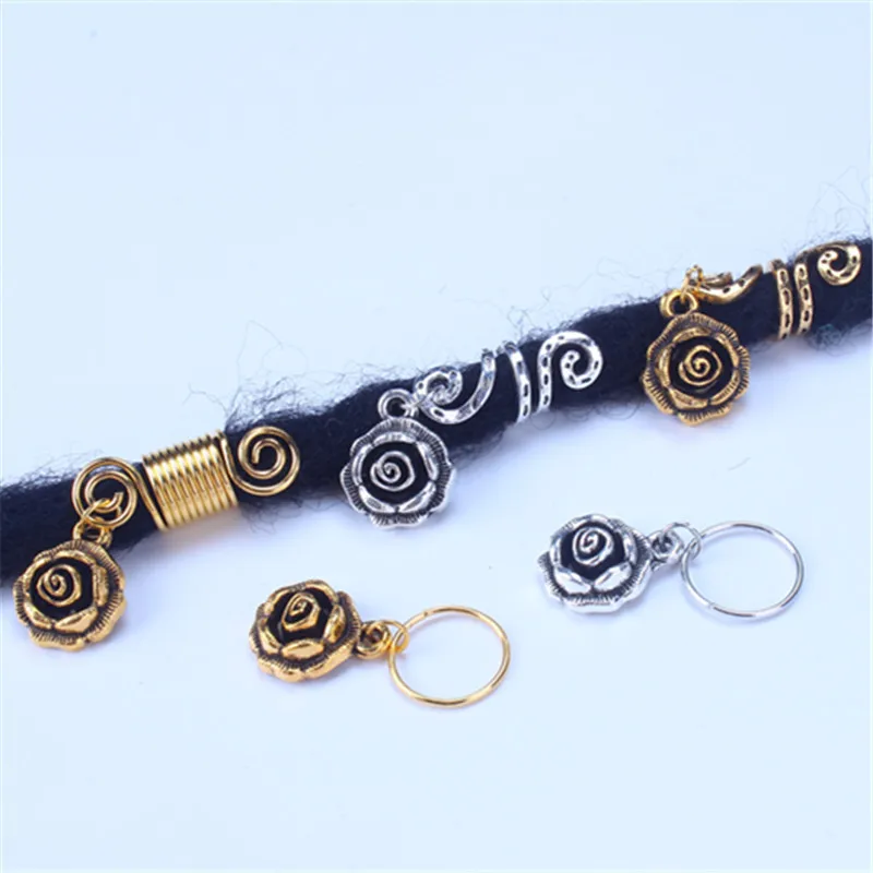 5Pcs/Pack Hair Braid Dread Hair Styling Tools Rose Flower Metal Silver Different Charms Beads Rings Hair Accessories for Braids
5Pcs/Pack Hair Braid Dread Hair Styling Tools Rose Flower Metal Silver Different Charms Beads Rings Hair Accessories for Braids