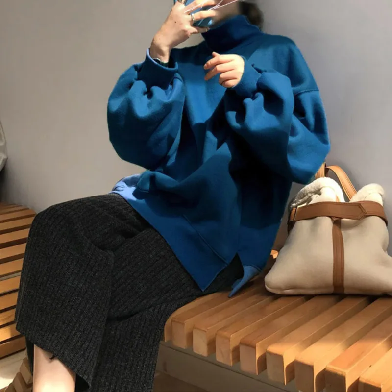 High Neck Warm, Loose Oversize Sweater, Autumn and Winter Plush Thickened Long Sleeve Top, Women's Wear
High Neck Warm, Loose Oversize Sweater, Autumn and Winter Plush Thickened Long Sleeve Top, Women's Wear