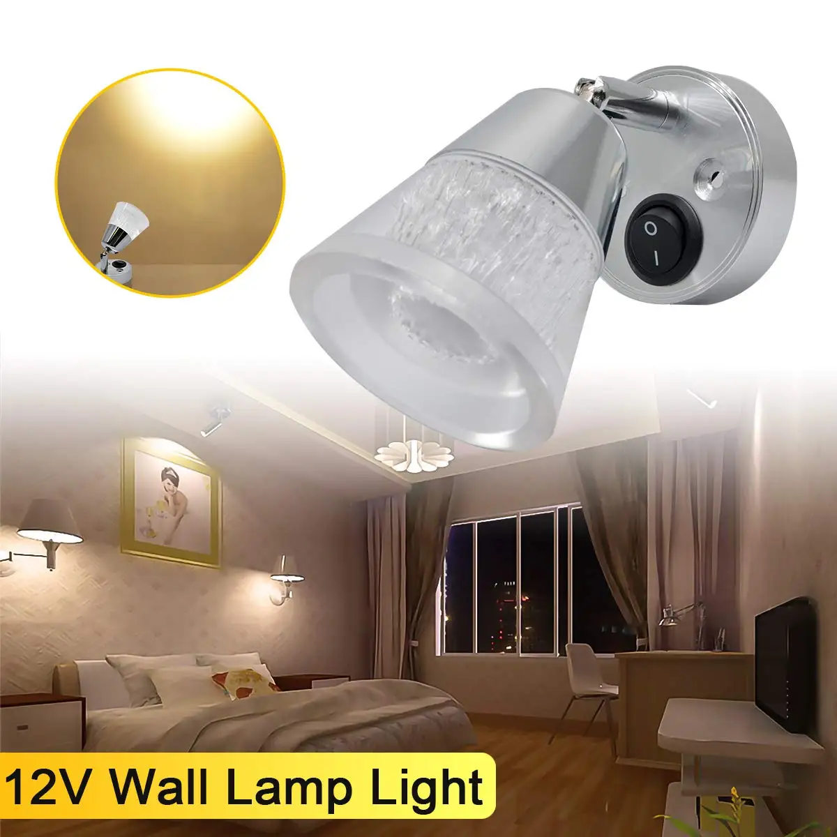 12V Reading Light Caravan Bedside Spot Lamp 3500K Warm Camper Interior Wall Night Light Adjustable For RV Motor Home Truck Car
12V Reading Light Caravan Bedside Spot Lamp 3500K Warm Camper Interior Wall Night Light Adjustable For RV Motor Home Truck Car