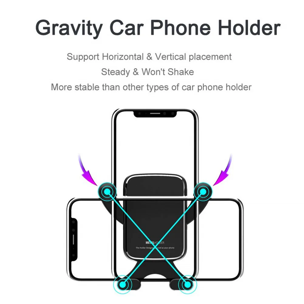 Universal Car Phone Holder Gravity Car Bracket Air Vent Stand Holder in Car For iPhone forSamsung Cell Phone Holder
Universal Car Phone Holder Gravity Car Bracket Air Vent Stand Holder in Car For iPhone forSamsung Cell Phone Holder