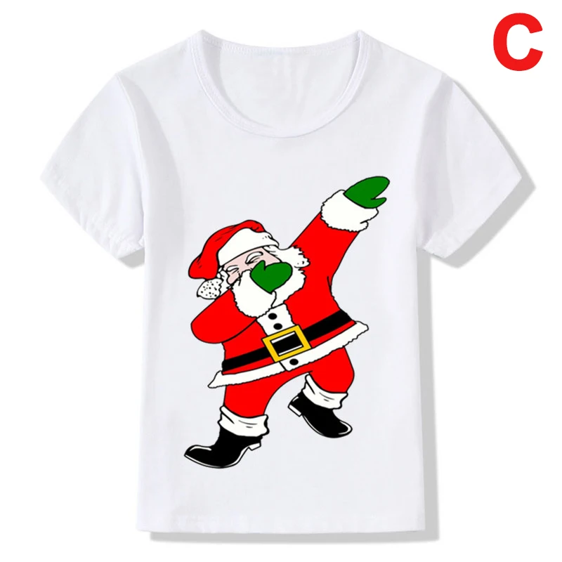 Детская футболка с короткими рукавами и круглым воротником Санта Клаусом летний