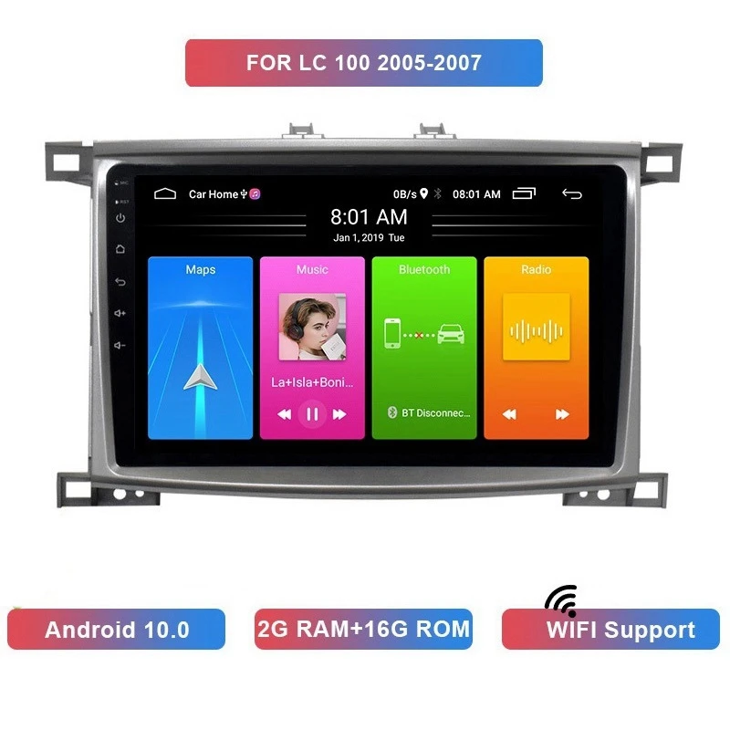10 Inch 2 Din Android 10.0 Car MP5 Player Stereo Radio 2+16GB Wifi Bluetooth GPS Navigation for Toyota LC 100 2005-2007
10 Inch 2 Din Android 10.0 Car MP5 Player Stereo Radio 2+16GB Wifi Bluetooth GPS Navigation for Toyota LC 100 2005-2007