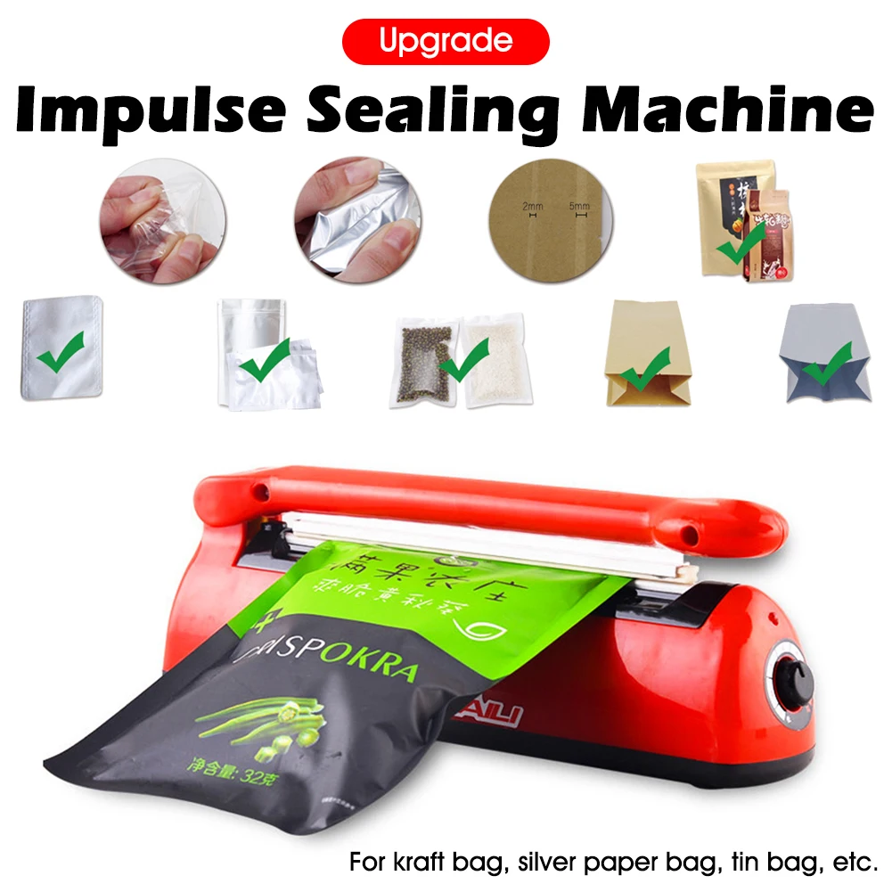 2mm/5mm Sealing Machine Plug In Electric Manual Heat Sealer 8 Temp Levels Household Packaging Machine Impulse Sealer
2mm/5mm Sealing Machine Plug In Electric Manual Heat Sealer 8 Temp Levels Household Packaging Machine Impulse Sealer