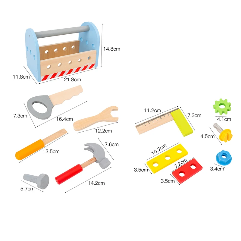 Kids Toolbox Toy Wooden Pretend Game Puzzle Montessori Disassembly Set Simulation Multifunctional Repair Carpenter Tool Boy Gift
Kids Toolbox Toy Wooden Pretend Game Puzzle Montessori Disassembly Set Simulation Multifunctional Repair Carpenter Tool Boy Gift