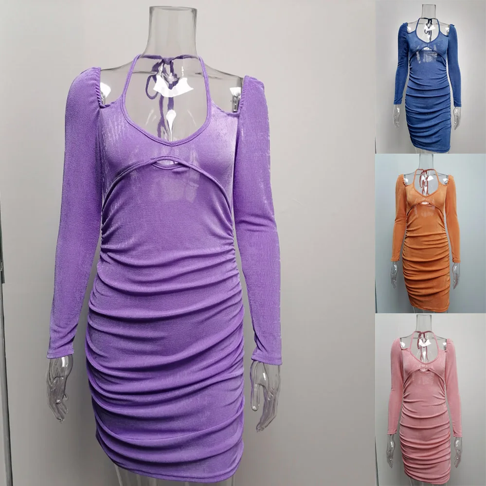 Fashion New Sexy Slim Dress Women Sling Strap Long-Sleeve Bandage Sleeveless Party Mini Bodycon Casual Streetwear Lady Clothing
Fashion New Sexy Slim Dress Women Sling Strap Long-Sleeve Bandage Sleeveless Party Mini Bodycon Casual Streetwear Lady Clothing