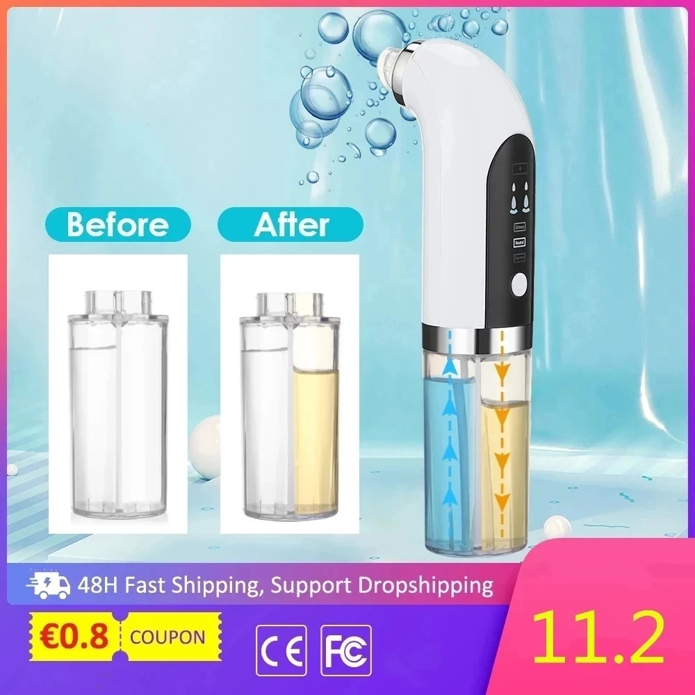 Blackhead Remover Vacuum Suction Rechargeable Small Bubble Black Head Pore Cleaner Acne Skin Care Electric Face Nose Cleaser
Blackhead Remover Vacuum Suction Rechargeable Small Bubble Black Head Pore Cleaner Acne Skin Care Electric Face Nose Cleaser